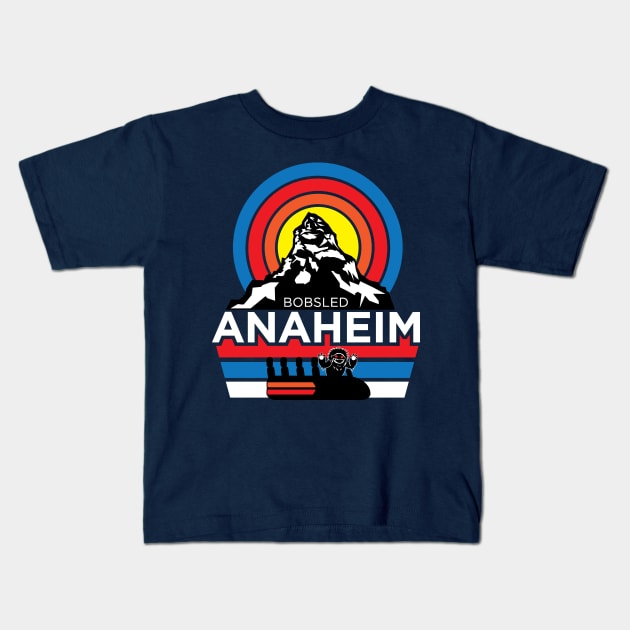 Bobsled Anaheim Kids T-Shirt by DeepDiveThreads